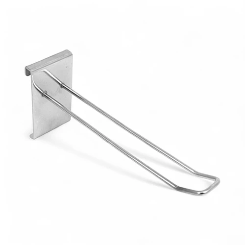 12" Chrome Euro Hook for Grid Mesh Panels, product shown on a white background