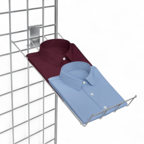 Shirt Easel for Grid Mesh Panels – Chrome Display for Shirts, Books, Magazines