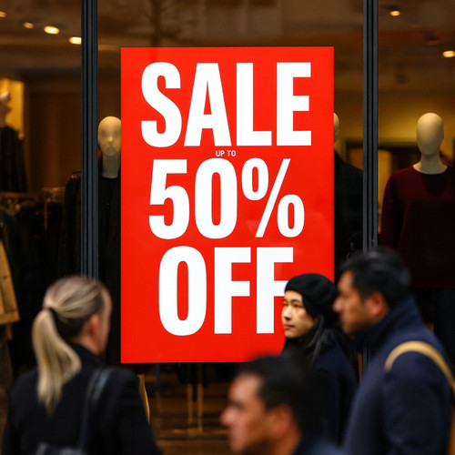 SALE Up to 50% Off Red A1 Poster – Large Retail Sign, Bold, Durable, Easy Hang