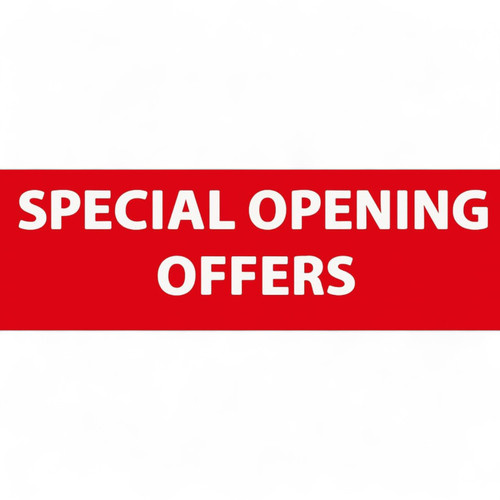 Special Opening Offers Poster 120x40cm, printed product shown on a white background