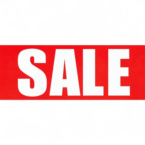 SALE Poster 120x40cm – Horizontal Red Retail Sign, Large, Durable, Easy Hang