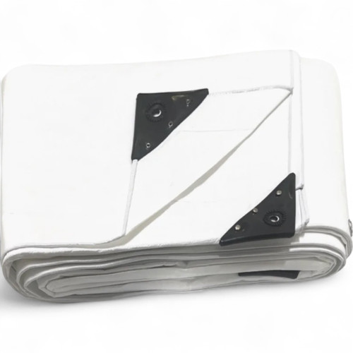White Tarpaulin 170GSM, close product view on a white background, brightly lit product image