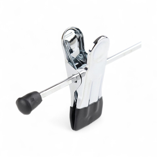 30cm Metal Hanger with 2 Adjustable Clips Chrome Finish Box of 100 Multi-Purpose, product shown on a white background, gallery image 6 of 10
