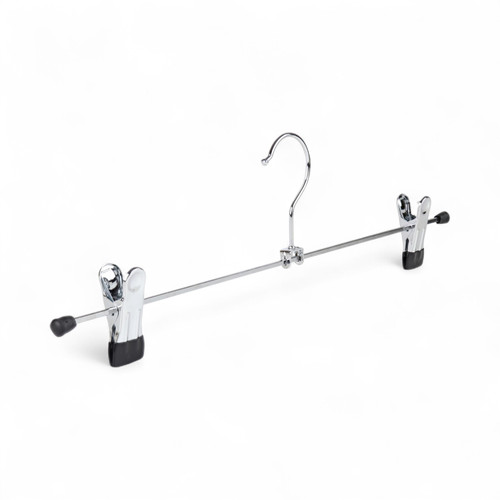 40cm Metal Hanger with 2 Adjustable Clips Chrome Finish Box of 100 Multi-Purpose, product shown on a white background, gallery image 5 of 10