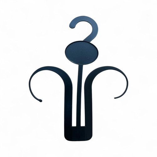 Plastic Flip Flop Hanger Shoe Hook Black 13x17cm for Home Retail Display, product shown on a white background