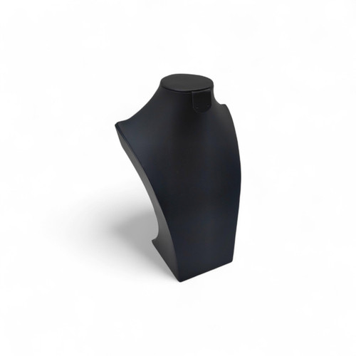 Black Leatherette Necklace Bust Display Stand for Jewellery Shop or Home Use