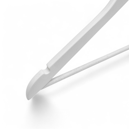 Wooden Clothes Hangers with Bar & Notches 44.5cm Adult Wardrobe, product shown against a light background, balanced, centred square layout