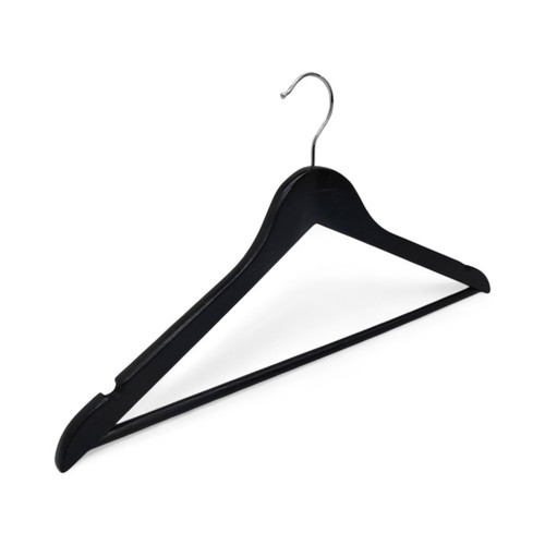 Wooden Clothes Hangers with Bar & Notches 44.5cm Adult Wardrobe