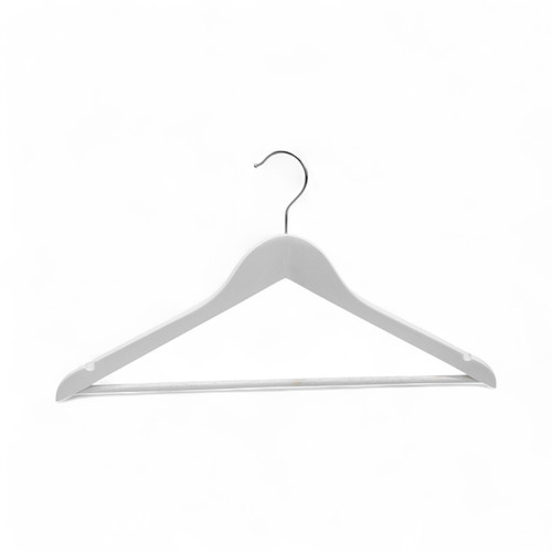 Wooden Clothes Hangers with Bar & Notches 44.5cm Adult Wardrobe, product shown on a white background, gallery image 19 of 22
