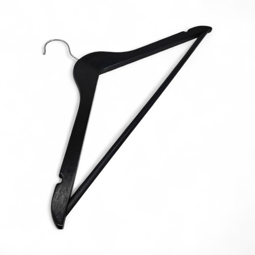 Wooden Clothes Hangers with Bar & Notches 44.5cm Adult Wardrobe