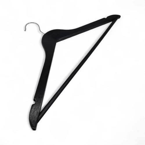 Wooden Clothes Hangers with Bar & Notches 44.5cm Adult Wardrobe, product shown on a white background, full-height product photograph