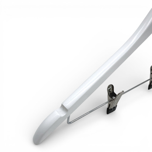 Wooden Coat Hanger 44.5cm with Clips & Notches for Suits Jackets Skirts