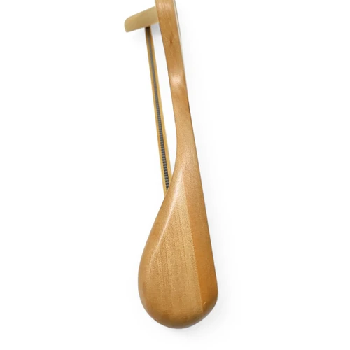 Natural Wood Broad Shoulder Hangers 44.5cm with Non-Slip Trouser Bar, product shown on a white background, brightly lit product image