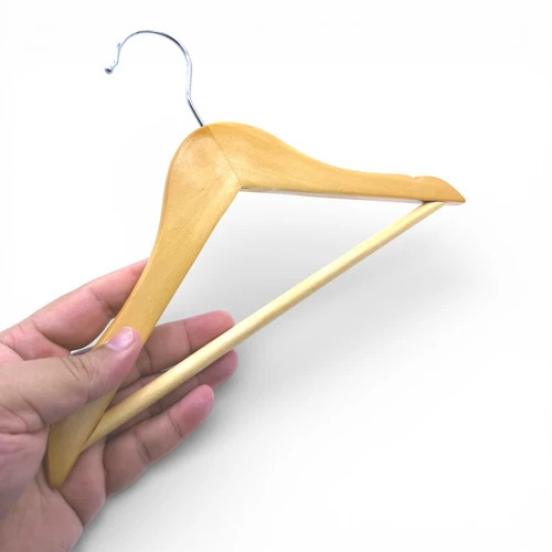 Wooden Children’s Hanger 32cm with Bar & Notches for Clothes Storage, gallery image 19 of 25