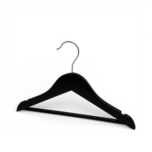 Wooden Children’s Hanger 30.5cm with Bar & Notches for Clothes Storage