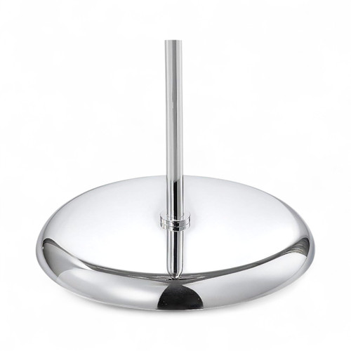 Chrome Revolving Tie & Belt Rail Stand 360° Rotating 20 Hooks Weighted Base, product shown on a white background, standard product photograph