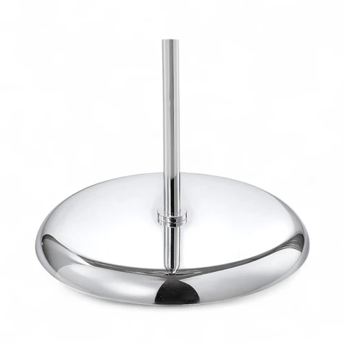 Chrome Two Tier Revolving Tie & Belt Rail Stand 48 Hooks 360° Rotating Display, product shown on a white background, balanced, centred square layout