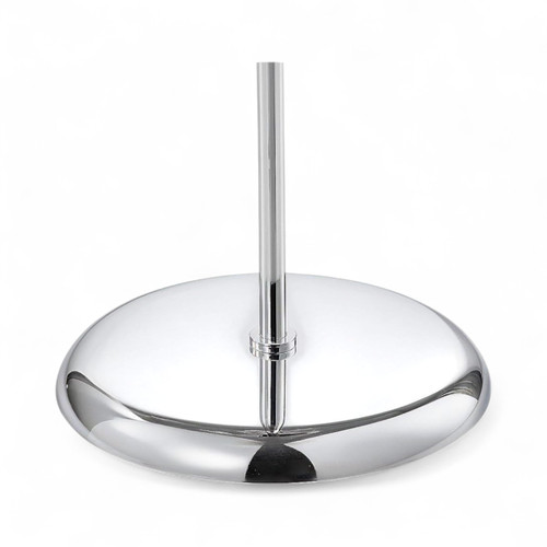 Chrome 5-Tier Hat Display Stand Holds 20 Hats Cushioned Holders Weighted Base, product shown on a white background, standard product photograph