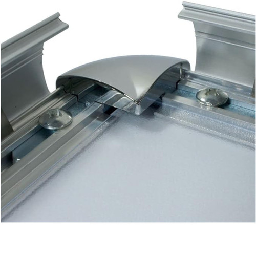Silver Snap Frame 25mm Round Corners Poster Holder Anti-Glare Cover A0-A5 Display