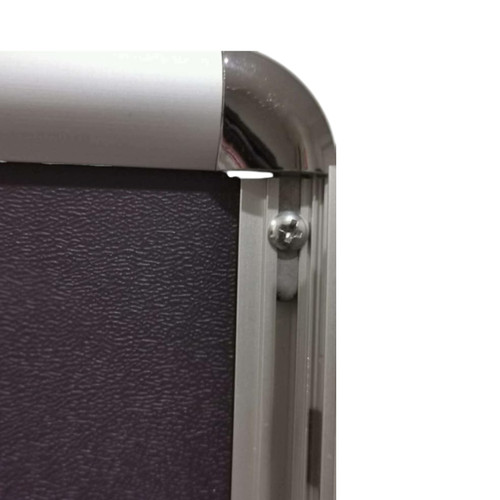 Silver Snap Frame 25mm Round Corners Poster Holder Anti-Glare Cover A0-A5 Display