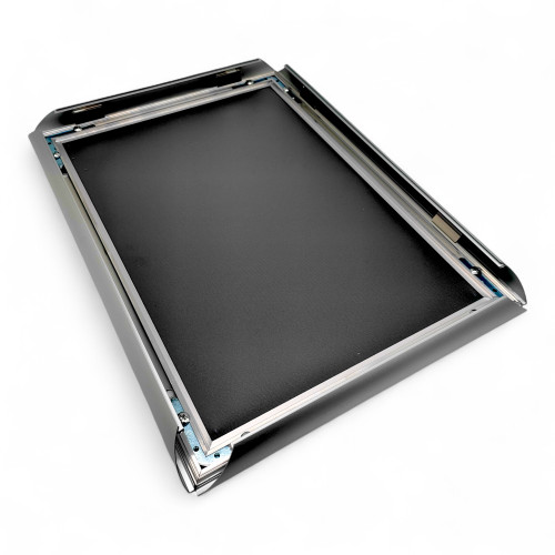 Black Snap Frame 25mm Mitred Corners Poster Holder Anti-Glare Cover A0-A5 Display, close product view on a white background