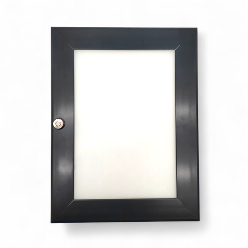 Black Lockable Snap Frame Outdoor Poster Case A1–A4 Weatherproof Key Notice Board