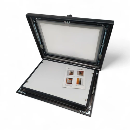 Black Lockable Snap Frame Outdoor Poster Case A1, close product view on a white background