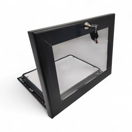 Black Lockable Snap Frame Outdoor Poster Case A1–A4 Weatherproof Key Notice Board