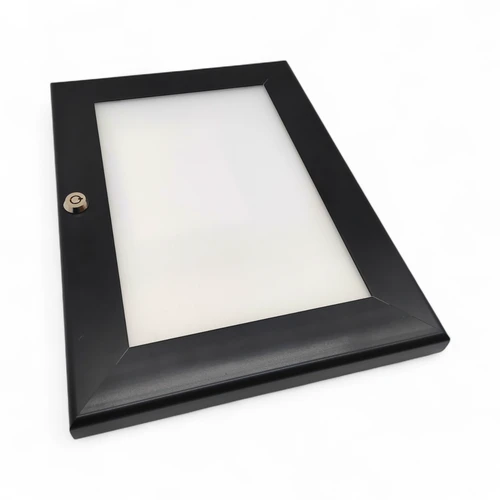 Black Lockable Snap Frame Outdoor Poster Case A1, printed product shown on a white background, standard product photograph