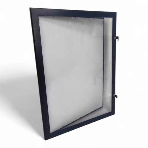 Black Lockable Snap Frame Outdoor Poster Case A1, close product view on a white background, tight, centred square layout