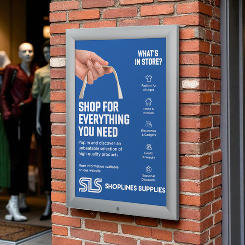 Lockable Snap Frame with Allen Key Security A1–A4 Poster Holder Tamper-Proof Frame