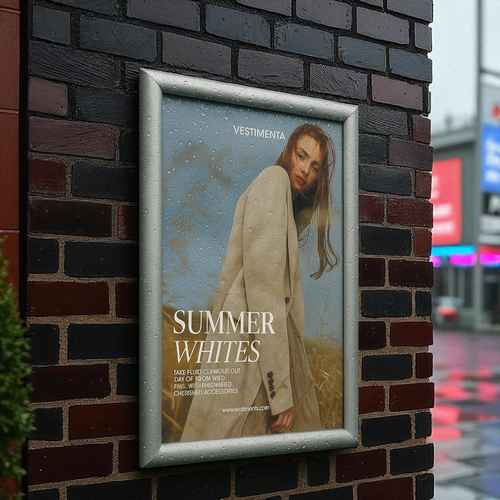 Waterproof Lockable Outdoor Snap Frame A4–A0 Poster Holder Weatherproof Sign, balanced, centred square layout