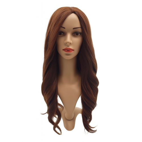Female: Plastic Realistic Female Mannequin Head with Rotating Base – Display Stand