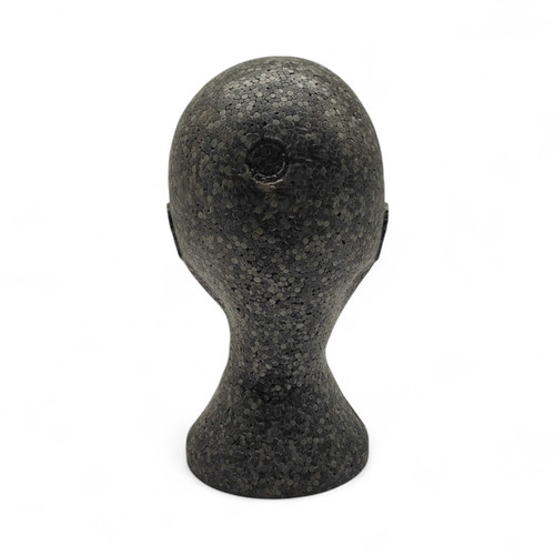 Female Mannequin Head – Black Polystyrene Display Stand for Hats, Scarves & Wigs