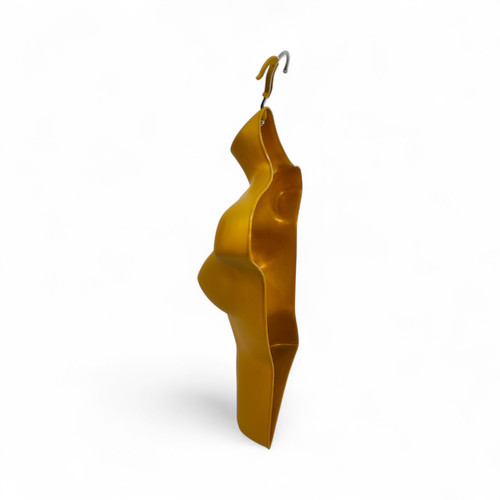 Gold Female Hanging Half Body Mannequin Form 660mm Matt Plastic Display Torso, full-height product view on a white background, gallery image 7 of 7