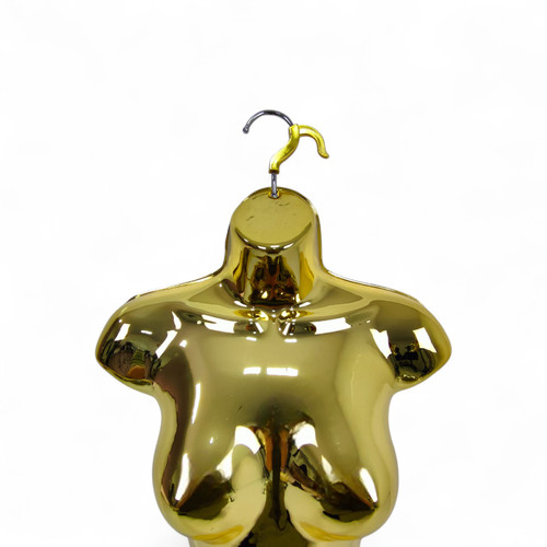 Gold Glossy Female Hanging Body Form Plastic Display Torso Mannequin