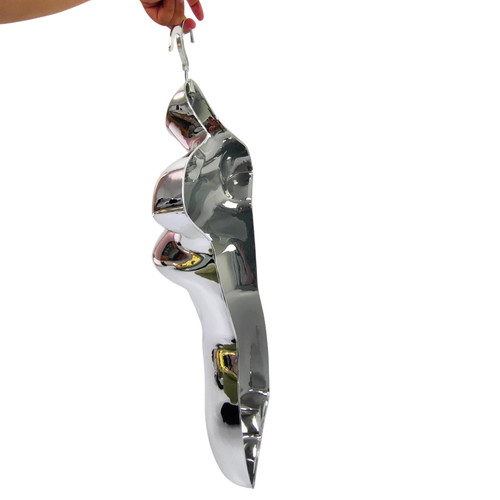 Chrome Glossy Female Hanging Body Form Plastic Display Torso Mannequin