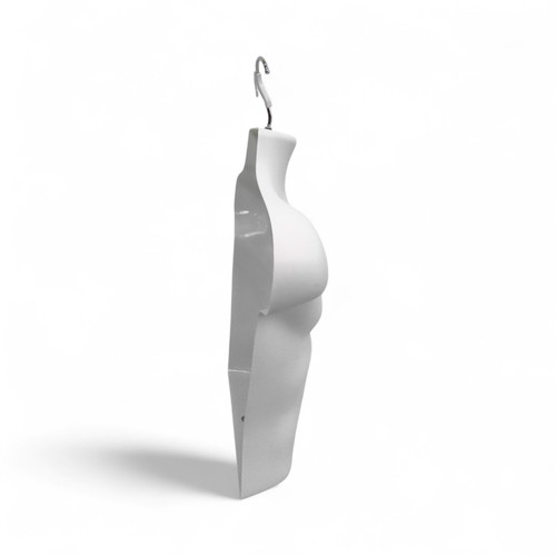 White Male Hanging Half Body Form Matt Plastic Display Torso Mannequin