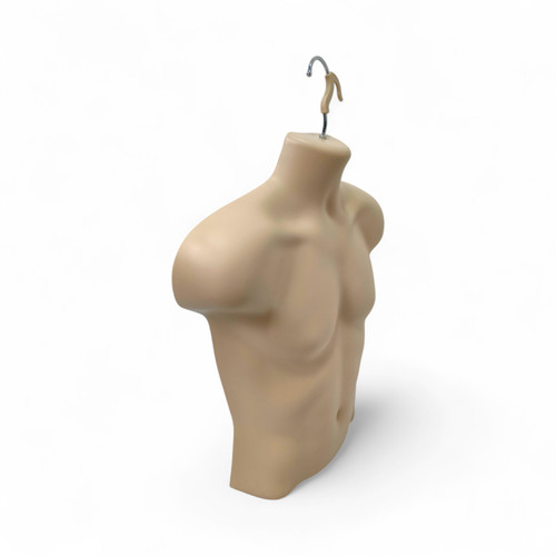 Skin Color Male Hanging Half Body Form Matt Plastic Display Torso Mannequin