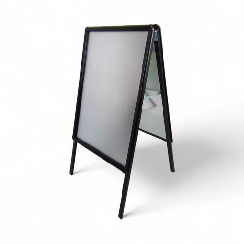 A1 Black A-Board Pavement Sign Double Sided Outdoor Poster Display A-Frame, printed product shown on a white background, balanced, right-balanced square layout