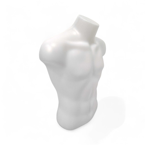 White Male Torso Bust Mannequin Upper Half Body Display for T-Shirts Jumpers etc