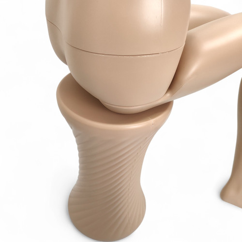 Full Body Female Sitting Mannequin 130cm with Stool Rotating Head Movable Arms