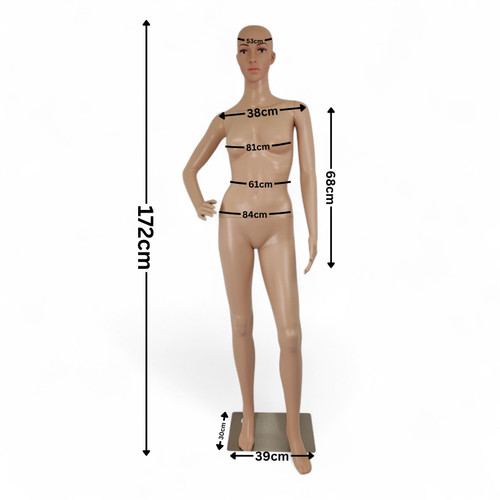 Female Mannequin F9 172cm Full Body Display Dummy with Rotating Head & Movable Arms