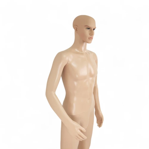 185cm Male Mannequin Full Body Display Dummy with Rotating Head & Movable Arms, full-height product view on a white background, brightly lit product image