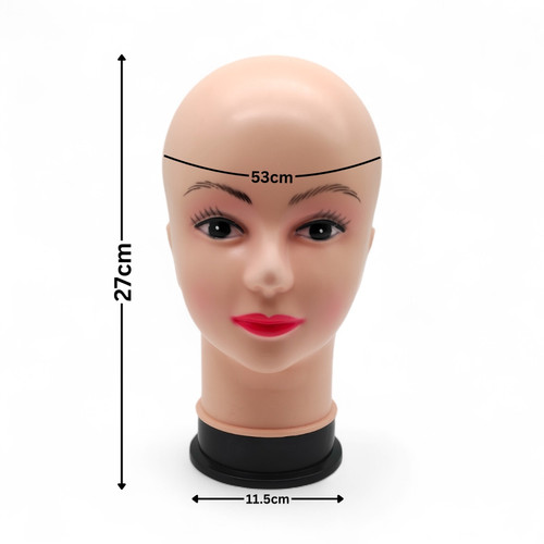 Female Bald Mannequin Head – Wig Making & Display Stand Holder