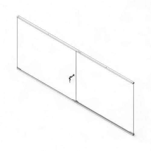Lockable Sliding Door Pack for Shop Counters Maple Finish 1200mm or 1800mm, product shown on a white background, gallery image 5 of 6