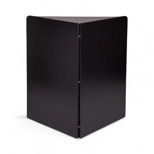 Black Open Corner Counter with Shelf 600x600x900mm Retail Display Shop Counter