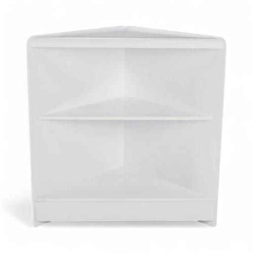 Black Open Corner Counter with Shelf 600x600x900mm Retail Display Shop Counter