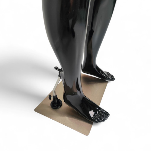 Male Faceless Glossy Display Egg Head Mannequin, close product view on a white background