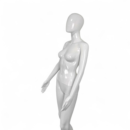 Glossy White Female Faceless Display Egg Head Mannequin – Sleek Retail Showcase